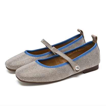 Women’s Rhinestone Mary Jane Flat Shoes