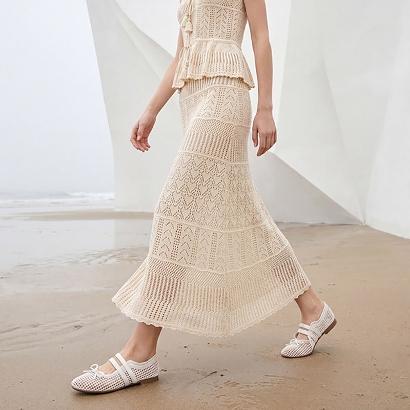 Women’s Woven Leather Mary Jane Flat Sandals